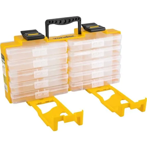 Organizador plástico com 10 bandejas móveis - OPV0100