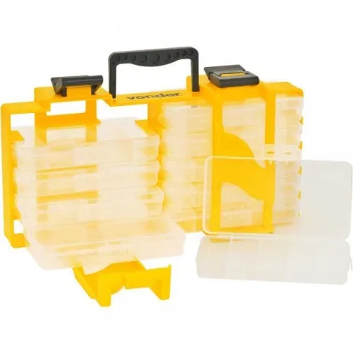 Organizador plástico com 10 bandejas móveis - OPV0100