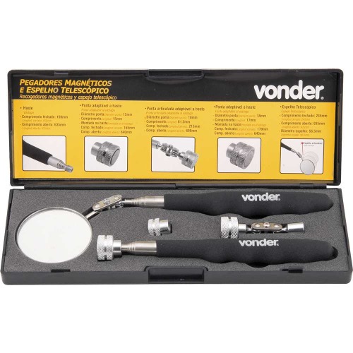 Jogo de pegador de peças magnético com 5 peças Jogo de pegador de peças magnético com 5 peças