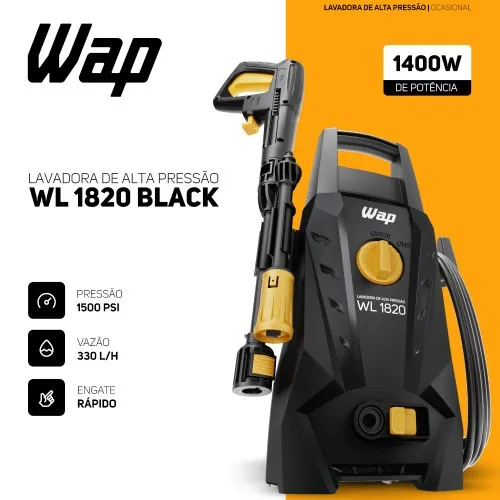 Lavadora de alta pressão Desentupidora 1500 libras - WL 1820 Black Ultra  220V