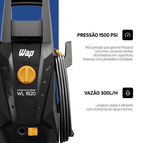 Lavadora de alta presso Desentupidora 1500 libras - WL 1820 Black Ultra  220V