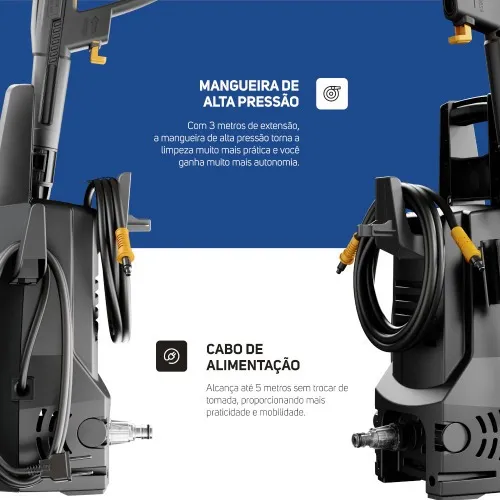 Lavadora de alta pressão Desentupidora 1500 libras - WL 1820 Black Ultra  220V