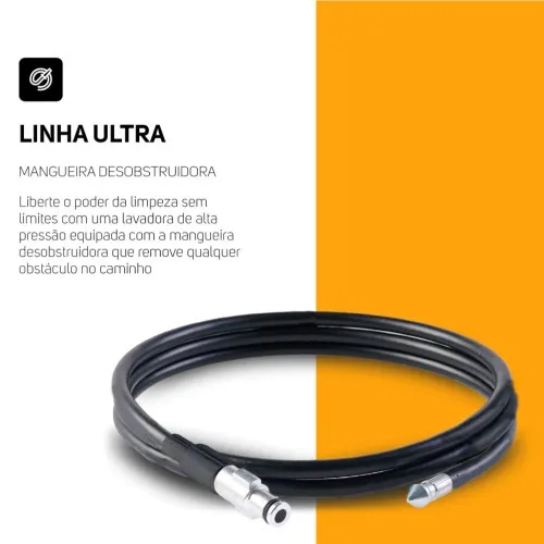 Lavadora de alta pressão Desentupidora 1500 libras - WL 1820 Black Ultra  220V