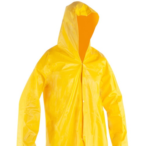 Capa de chuva em PVC com forro amarela Capa de chuva em PVC com forro amarela