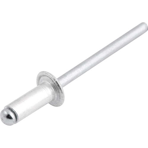 Rebite de repuxo em alumínio 4,8 x 12 mm com 50 peças Rebite de repuxo em alumínio 4,8 x 12 mm com 50 peças