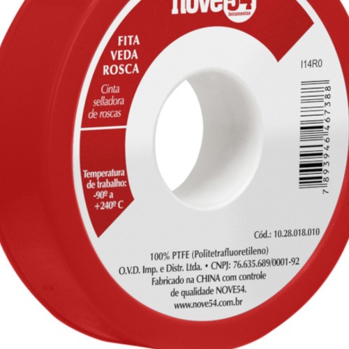 Fita veda rosca 18 mm x 5 metros Fita veda rosca 18 mm x 5 metros