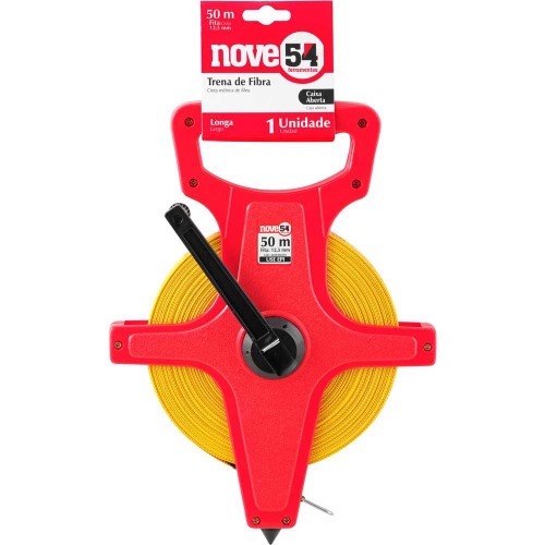 Trena longa em fibra de vidro caixa aberta 50 metros