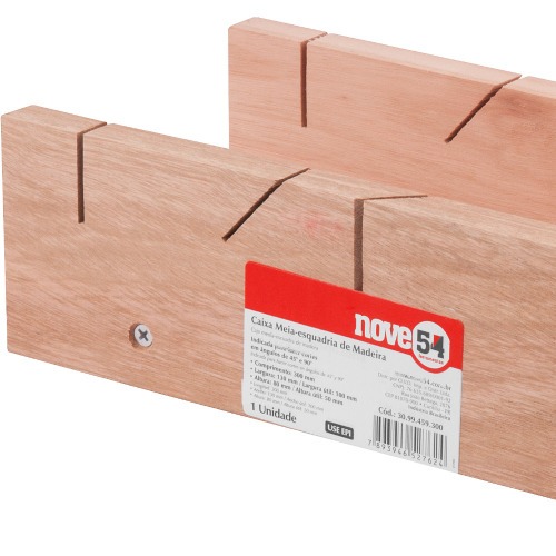 Caixa de meia-esquadria de madeira