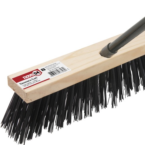 Vassoura tipo gari cepa de madeira 37,5 cm