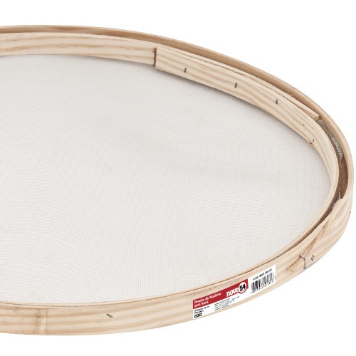 Peneira para areia 55 cm com aro de madeira
