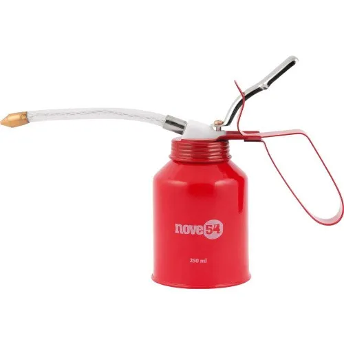 Almotolia metálica regulável  com bico flexível 250 ml