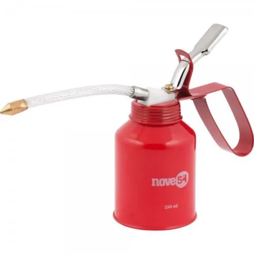 Almotolia metálica regulável  com bico flexível 250 ml