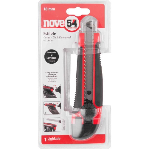 Estilete largo 18 mm emborrachado trava girat�ria