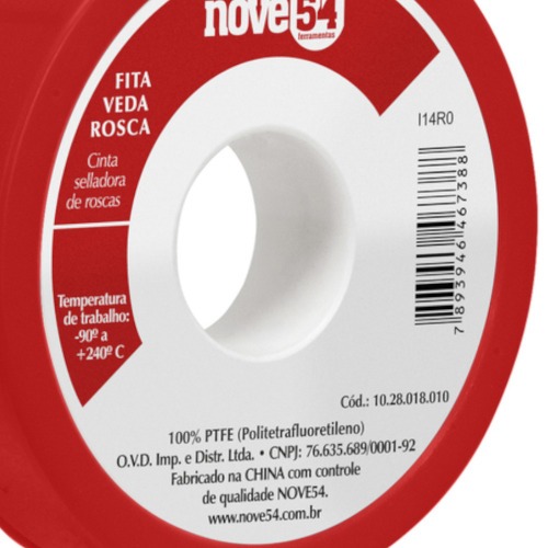 Fita veda rosca 12 mm x 5 metros  10.28.012.005 Fita veda rosca 12 mm x 5 metros  10.28.012.005