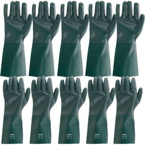 Kit 5 pares de luva de pvc spera com forro 36 cm - PAV 0026