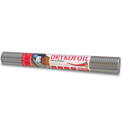 Manta termica para telhado em alumnio 1 face 1,20 x 41,67m 50m - DRYKOFOIL