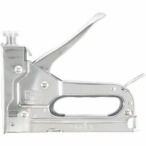 Grampeador e pinador manual em chapa de aço cromado