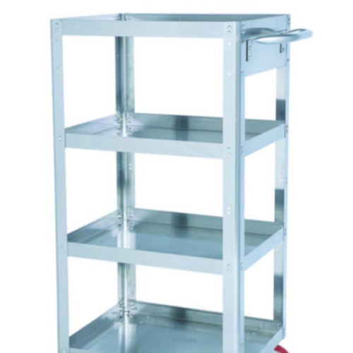 Carrinho para ferramentas aberto em inox c 4 prateleiras