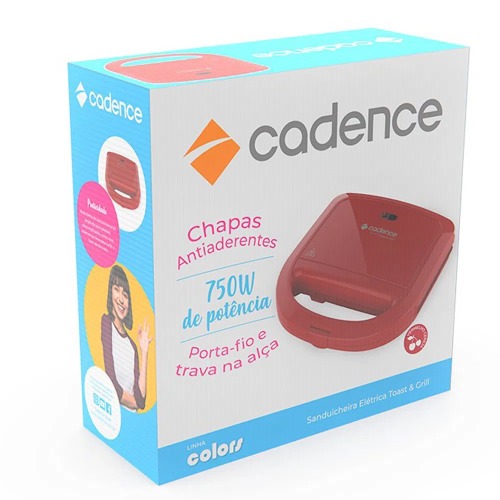 Sanduicheira Grill antiaderente 750 watts Toast - SAN261  110V