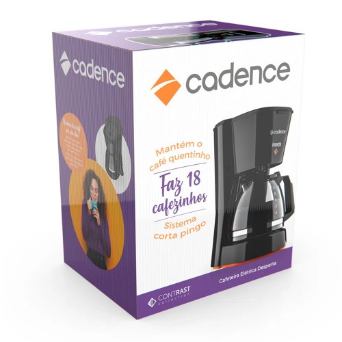 Cafeteira elétrica 600W jarra de vidro 18 xícaras Desperta Contrast - Caf338  110V Cafeteira elétrica 600W jarra de vidro 18 xícaras Desperta Contrast - Caf338  110V