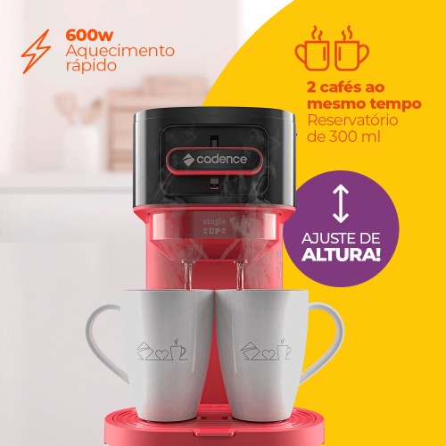 Cafeteira eltrica 2 xcaras vermelha Single Up - Caf230  220V