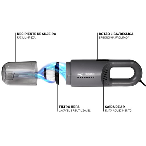 Aspirador de p� port�til para carros 12 volts - CAR 12V2