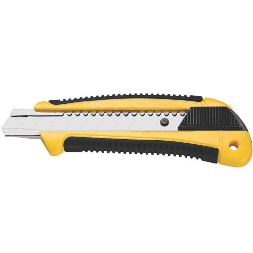 Estilete largo 18 mm emborrachado trava deslizante Estilete largo 18 mm emborrachado trava deslizante