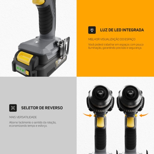 Furadeira Parafusadeira de impacto 1/2 Furadeira Parafusadeira de impacto 1/2