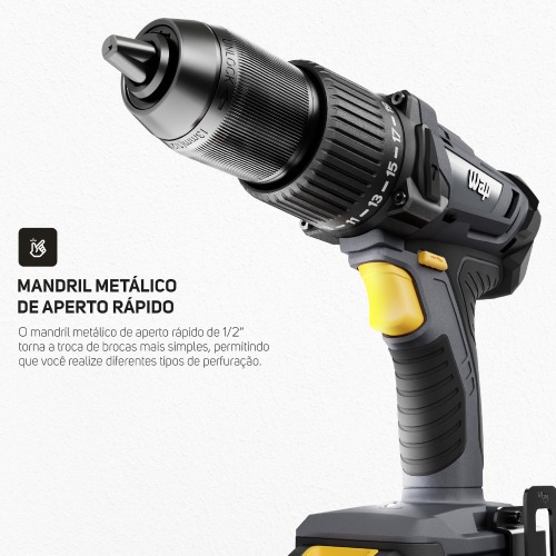 Furadeira Parafusadeira de impacto 1/2 Furadeira Parafusadeira de impacto 1/2