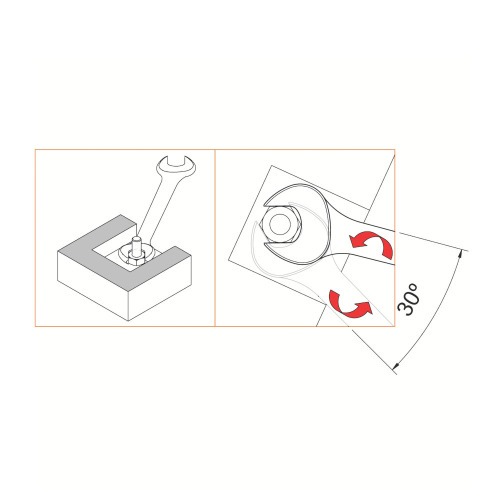 Chave fixa 6 x 7 mm a�o cromo van�dio 