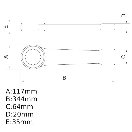 Chave estrela de bater 3.1/8