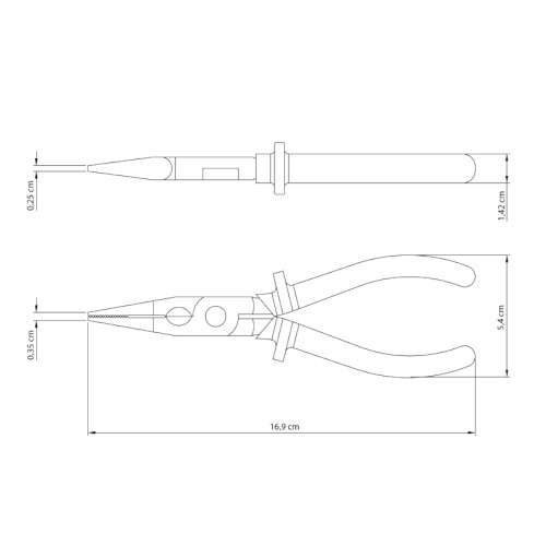 Alicate bico meia cana 6 Alicate bico meia cana 6