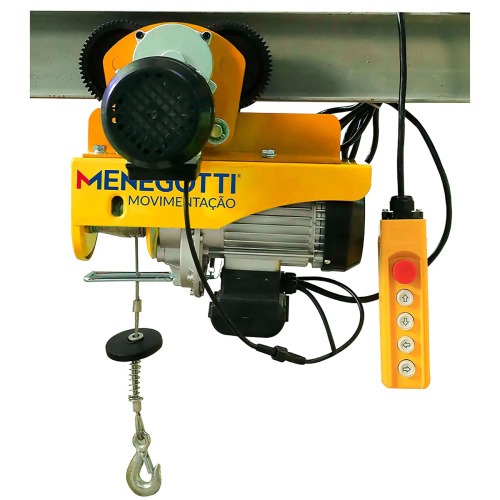 Guincho Talha elétrica 150/300 kg elevação até 12 m com trole elétrico - Prime 220V Guincho Talha elétrica 150/300 kg elevação até 12 m com trole elétrico - Prime 220V