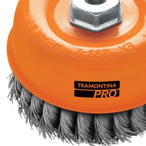 Escova de aço tipo copo torcida 2.1/2 Escova de aço tipo copo torcida 2.1/2