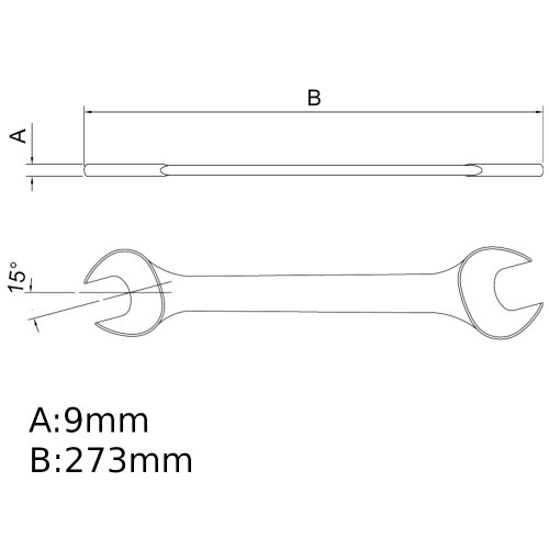Chave fixa 25 x 28 mm a�o cromo van�dio 