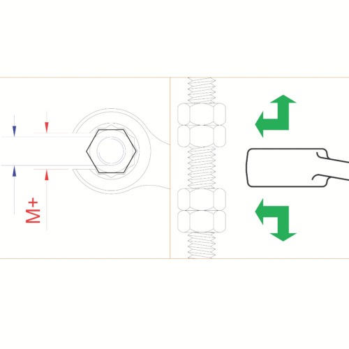 Chave estrela aberta 19 x 17 mm ao cromo vandio