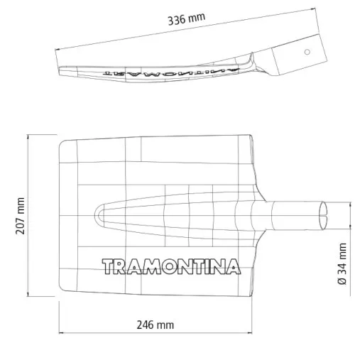 Vanga quadrada sem cabo