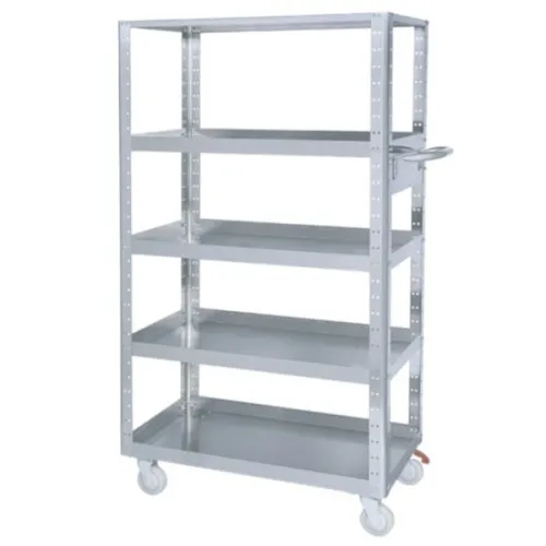 Estante em inox desmontável com 5 prateleiras 885 x 485 x 1630 mm