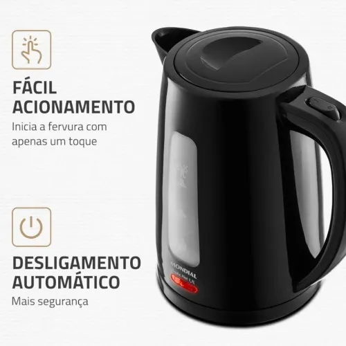 Chaleira elétrica 1,7 litros 1850 watts Pratic Hot - CE-17  110V