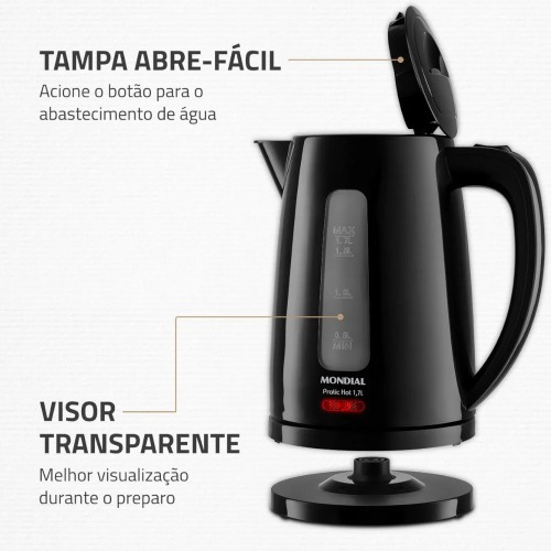 Chaleira eltrica 1,7 litros 1850 watts Pratic Hot - CE-17  110V