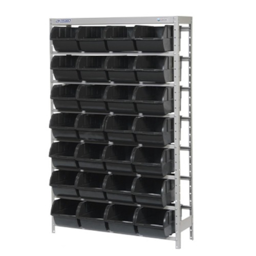 Estante metálica com 28 gavetas n °7 preta - EM28/7P Estante metálica com 28 gavetas n °7 preta - EM28/7P