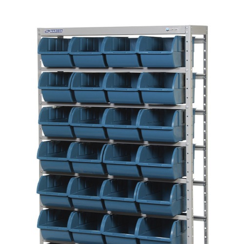 Estante metálica com 28 gavetas n° 7 azul EM28/7A Estante metálica com 28 gavetas n° 7 azul EM28/7A