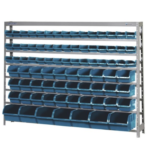 Estante metlica com 82 gavetas medidas diversas azul - EF82A