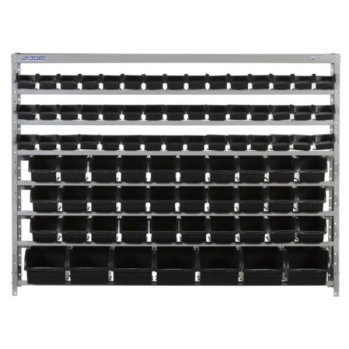 Estante metálica com 82 gavetas medidas diversas preta - EF82P Estante metálica com 82 gavetas medidas diversas preta - EF82P