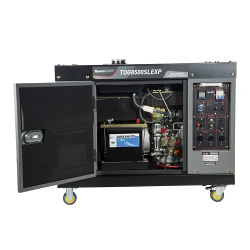 Gerador de energia 7 Kva a diesel cabinado bivolt partida elétrica com AVR - TDG8500SLEXP