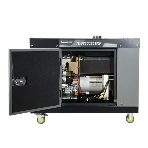 Gerador de energia 7 Kva a diesel cabinado bivolt partida elétrica com AVR - TDG8500SLEXP