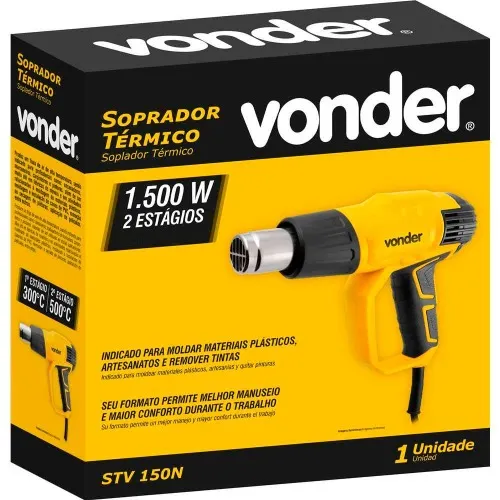 Soprador térmico 1500W 300 a 500 °C 2 estágios com acessórios  - STV 150N  110V