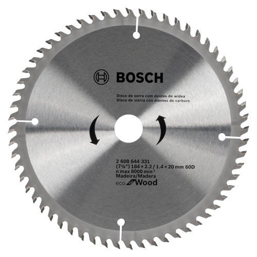 Disco de serra para madeira 184 x 20 x 60 dentes - Ecoline Disco de serra para madeira 184 x 20 x 60 dentes - Ecoline