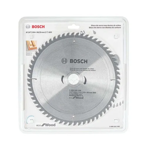 Disco de serra para madeira 254 x 30 mm 60 dentes - Eco for Wood