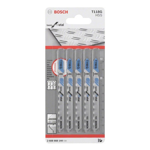 Lâmina para serra tico tico 91,5 mm 36 D com 5 peças - Basic For Metal Lâmina para serra tico tico 91,5 mm 36 D com 5 peças - Basic For Metal